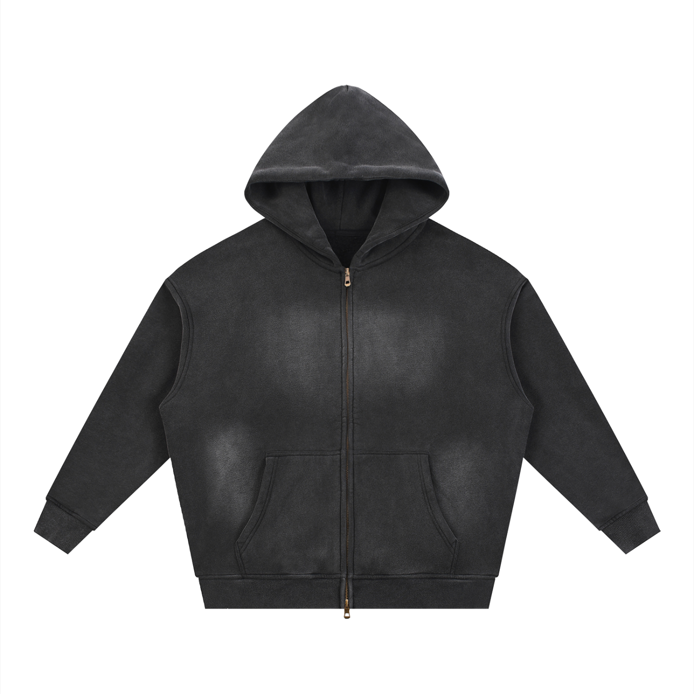 Sunfade Zip-Up Boxy Hoodie