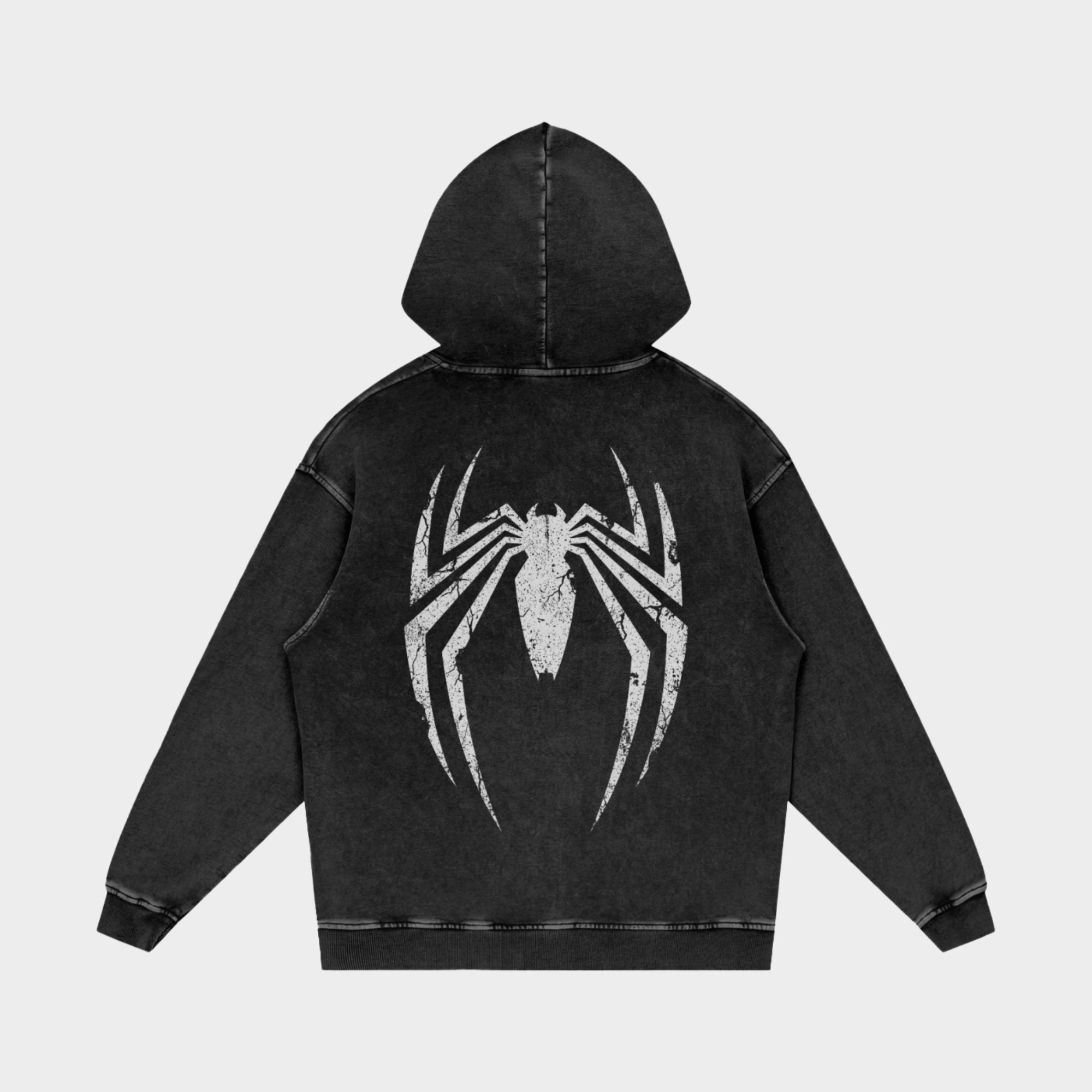 Spider Snow Washed Oversized Hoodie