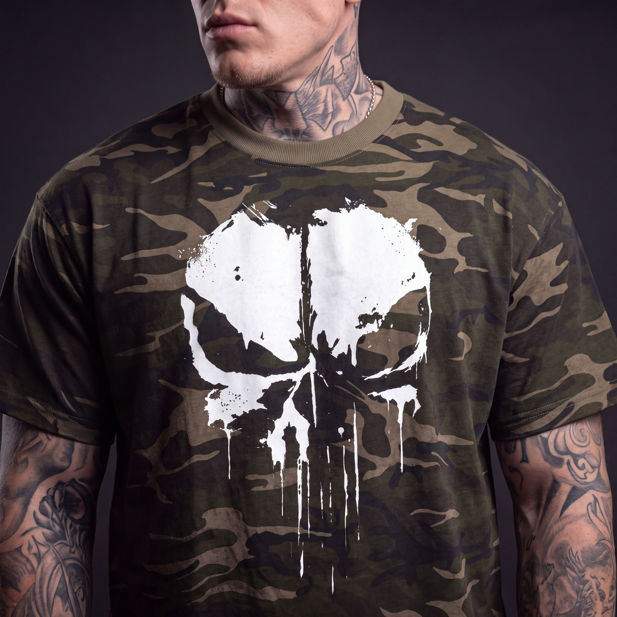 Skull Camo Boxy Tee