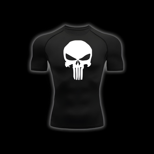 Punisher Short Sleeve Compression Shirt | Set - SuperSuits