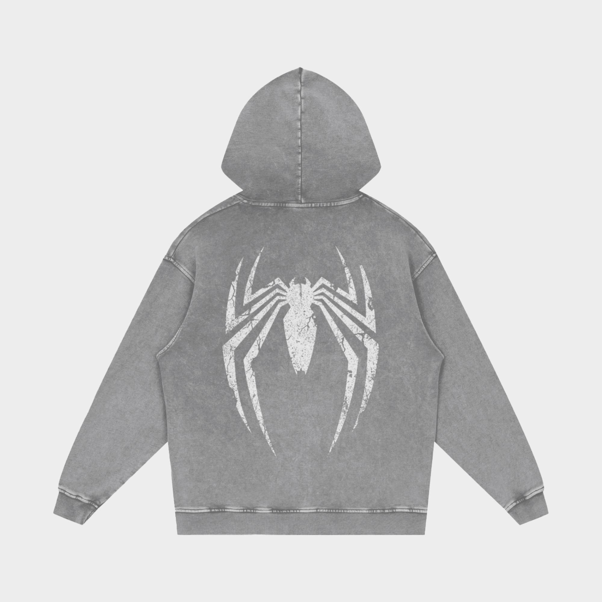 Spider Snow Washed Oversized Hoodie