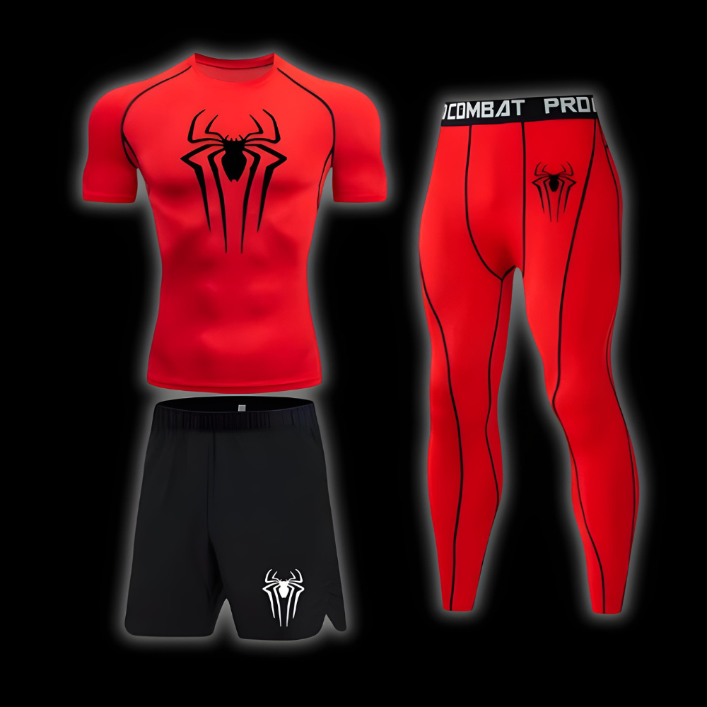 Spider Short Sleeve Compression Shirt Set SuperSuits