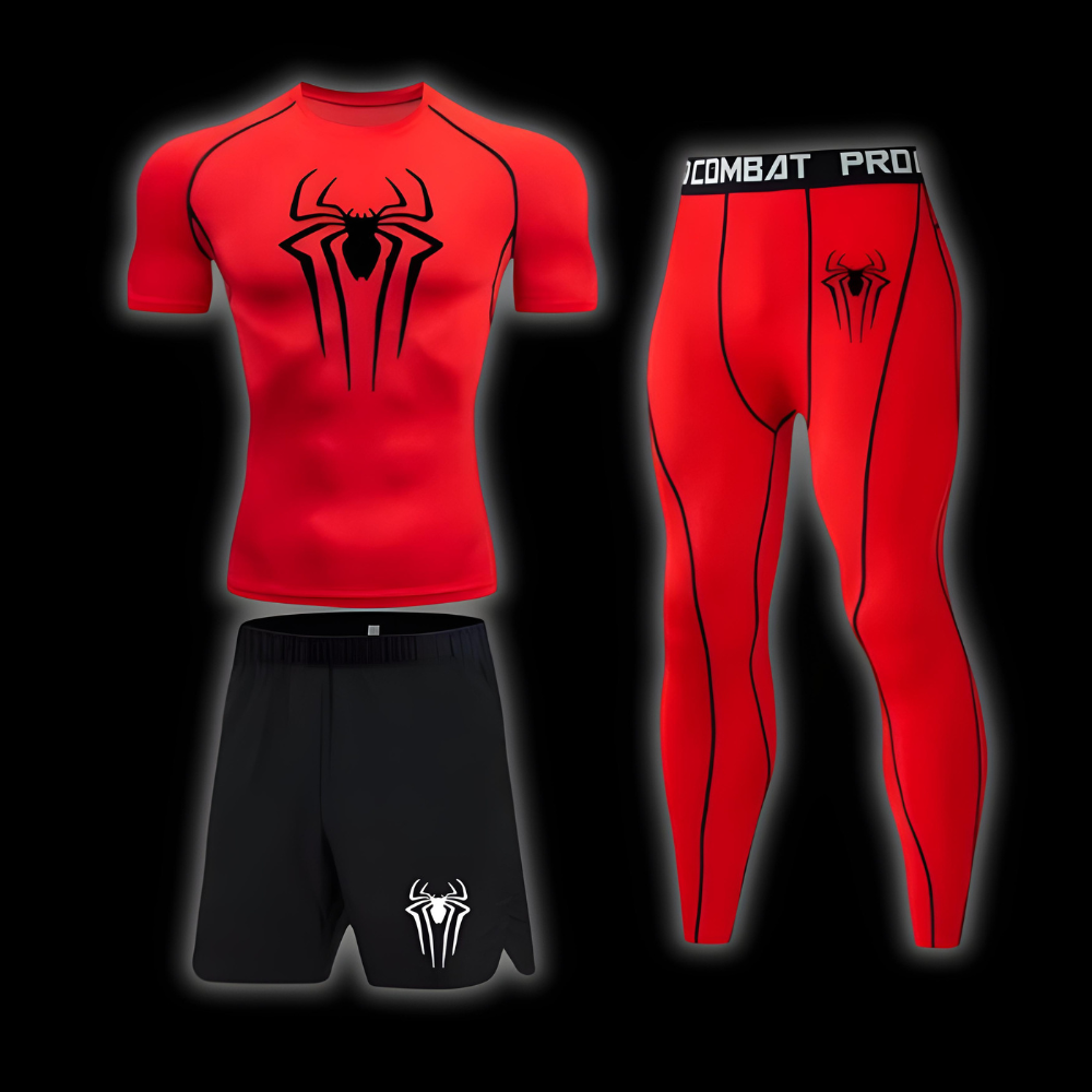 Spider Short Sleeve Compression Shirt | Set - SuperSuits