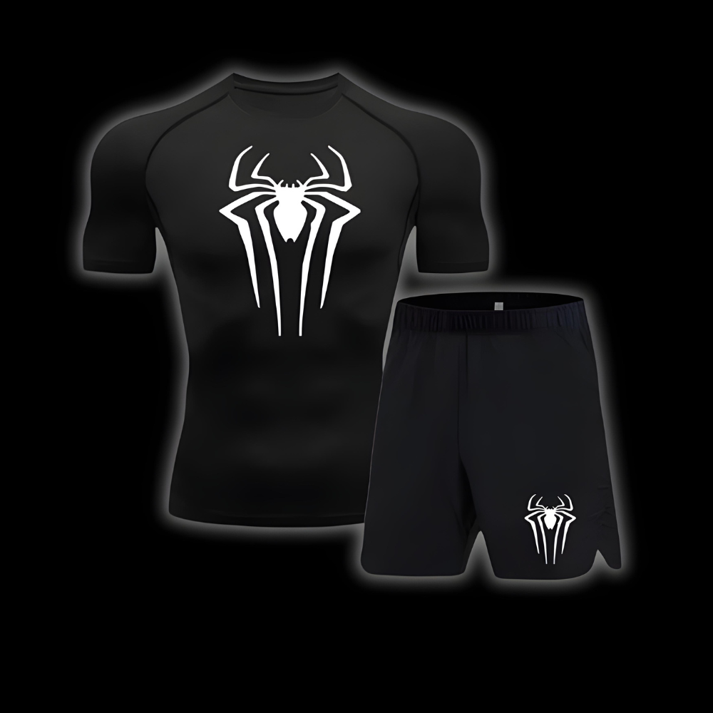 Spider Short Sleeve Compression Shirt | Set - SuperSuits