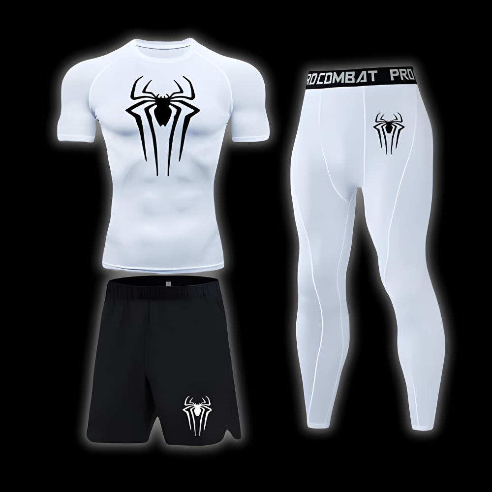 Spider Short Sleeve Compression Shirt | Set - SuperSuits