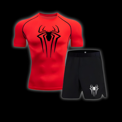 Spider Short Sleeve Compression Shirt | Set - SuperSuits