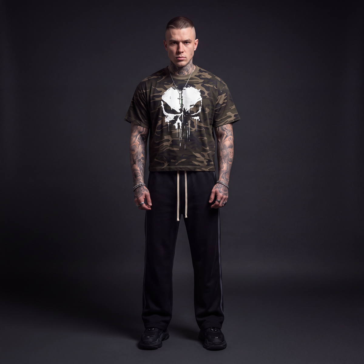 Skull Camo Boxy Tee