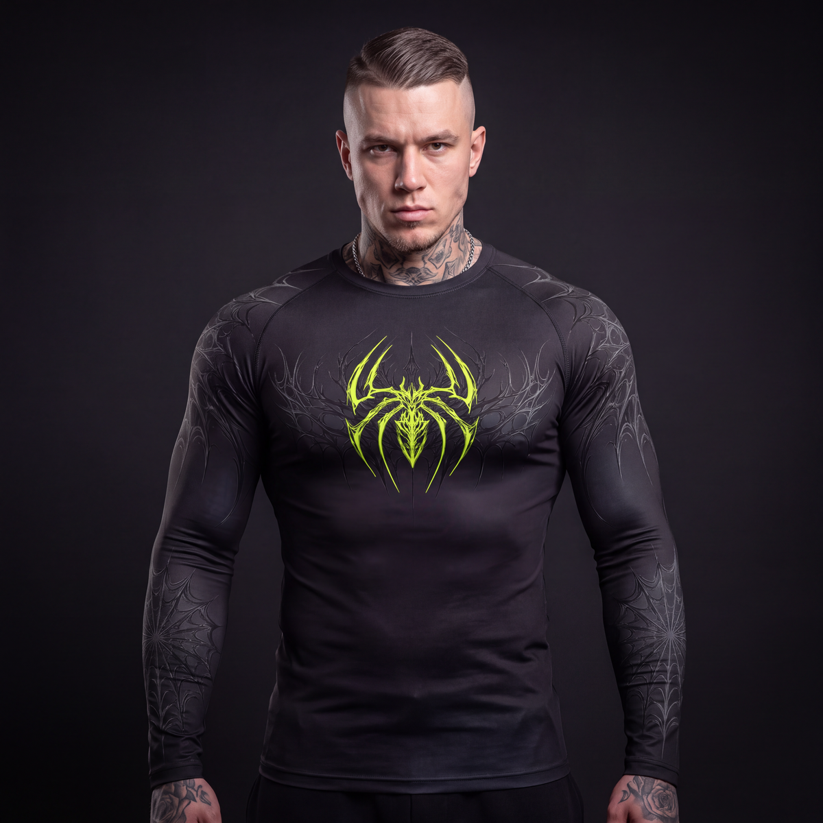 Symbiote Compression Shirt - Acid Green - worn by model
