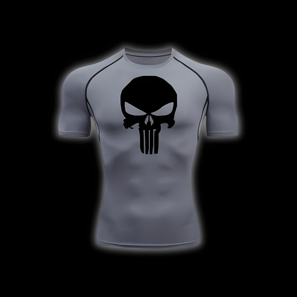 Skull Short Sleeve Compression Shirt | Set - SuperSuits